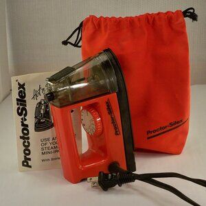 Proctor Silex Mini Travel Steam/Dry Iron W/bag